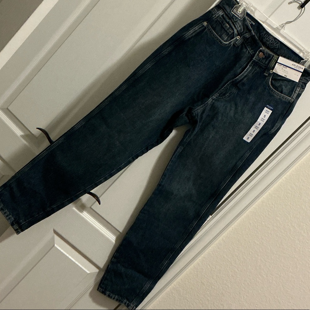 Arizona Jean Company Women's High Rise Jeans - Dark Blue